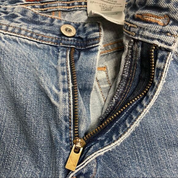 EDDIE‎ BAUER, Women’s Jeans Size 10R, Inseam:30”, Blue, lightly Distressed - Picture 4 of 10